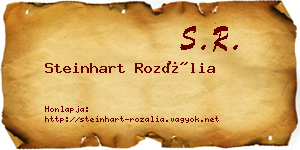 Steinhart Rozália névjegykártya